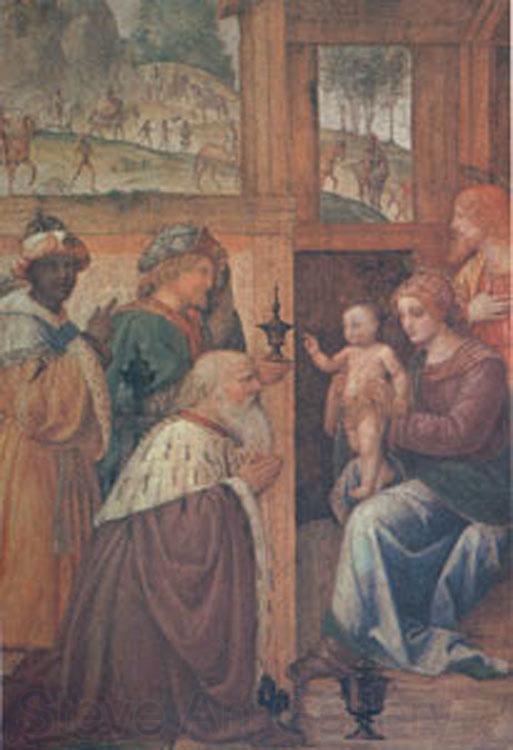 LUINI, Bernardino The Adoration of the Magi (mk05) France oil painting art